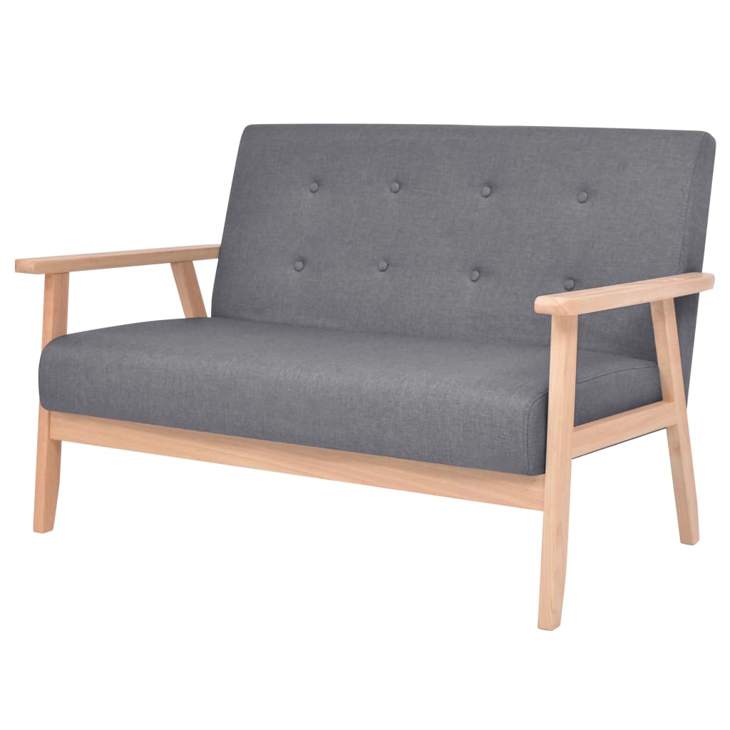 Bankstel stof donkergrijs 3-delig is nu te koop bij PeponiXL, paradijselijk wonen!