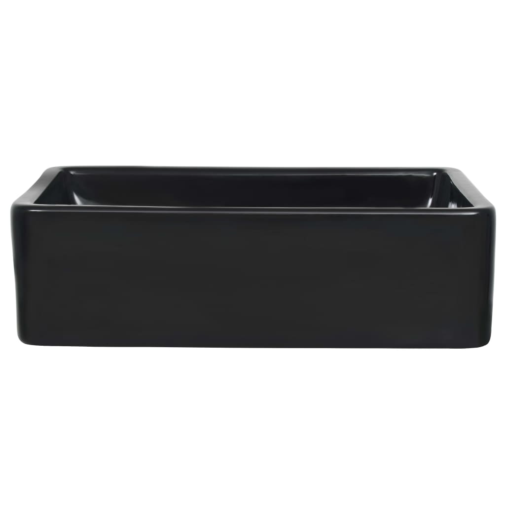 Wastafel vierkant 41x30x12 cm keramiek zwart is nu te koop bij PeponiXL, paradijselijk wonen!