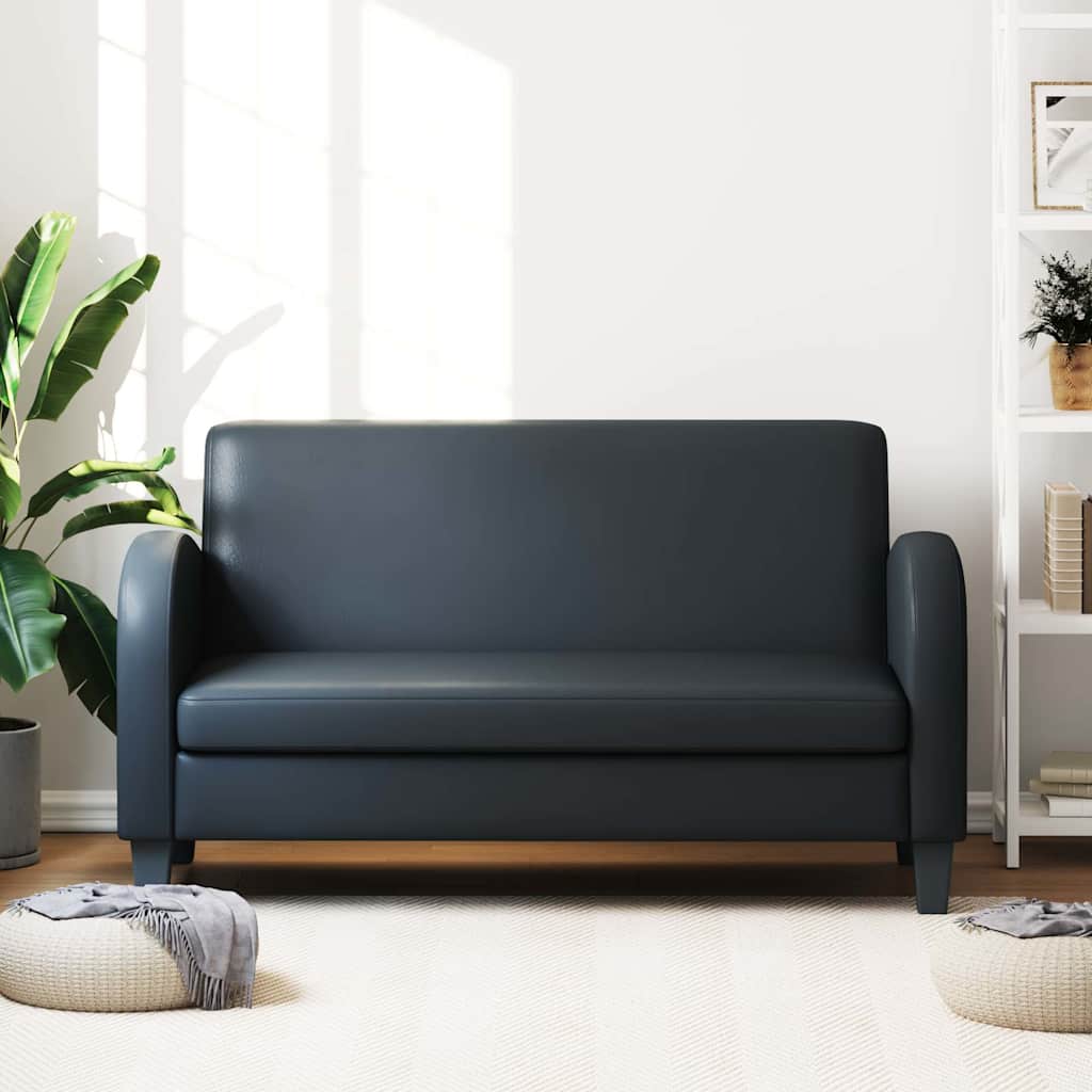 Tweezitsbank kunstleer zwart is nu te koop bij PeponiXL, paradijselijk wonen!