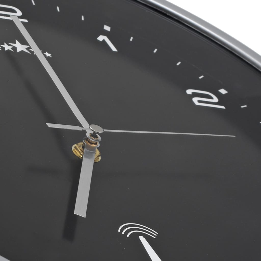 Wandklok met quartz uurwerk radiogestuurd 31 cm zwart is nu te koop bij PeponiXL, paradijselijk wonen!