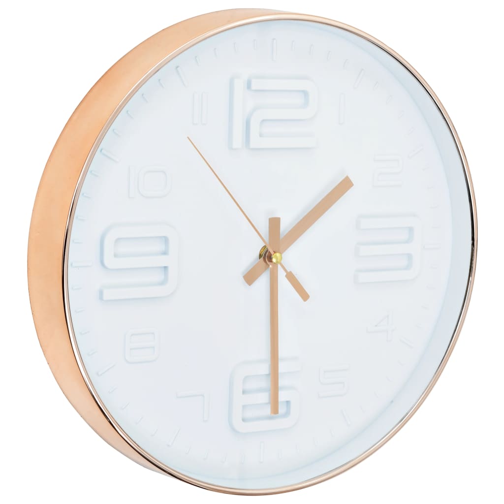 Wandklok koper-look 30 cm is nu te koop bij PeponiXL, paradijselijk wonen!