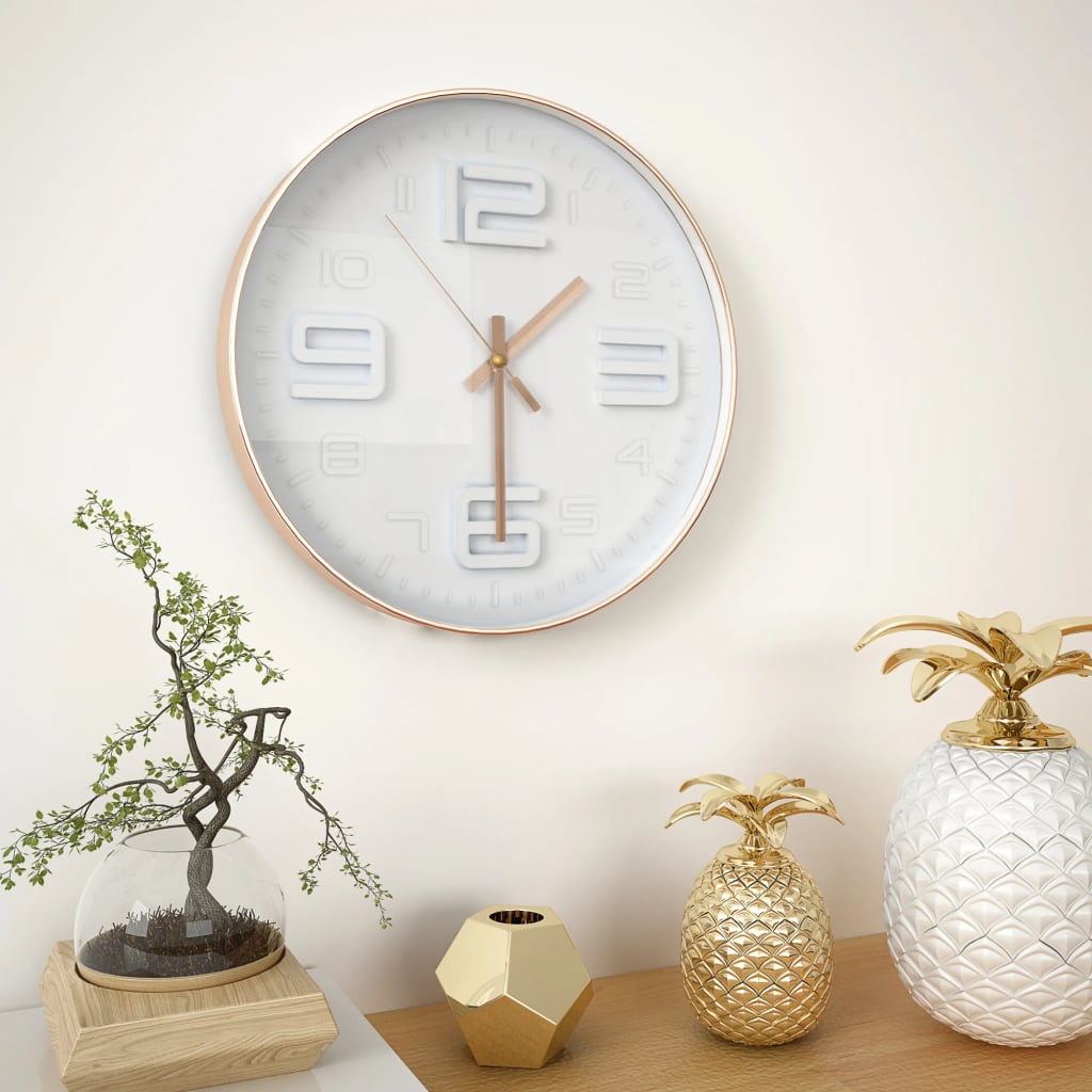 Wandklok koper-look 30 cm is nu te koop bij PeponiXL, paradijselijk wonen!