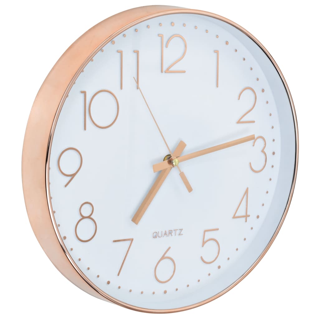 Wandklok 30 cm roségoud is nu te koop bij PeponiXL, paradijselijk wonen!