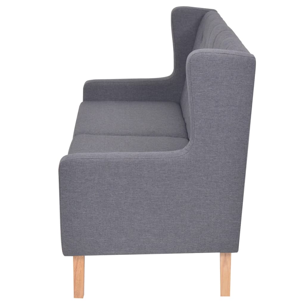 Bankstel stof grijs 3-delig is nu te koop bij PeponiXL, paradijselijk wonen!