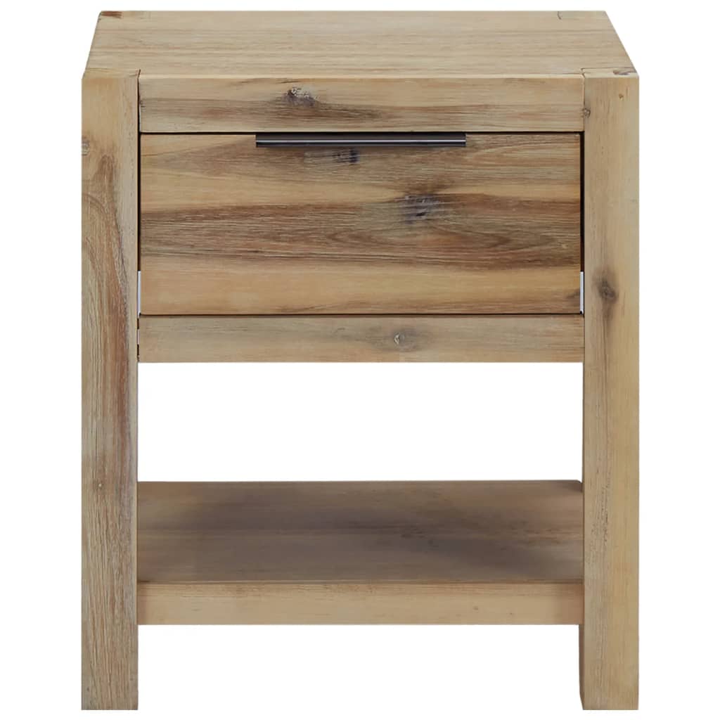 Nachtkastje met lade 40x30x48 cm massief acaciahout is nu te koop bij PeponiXL, paradijselijk wonen!