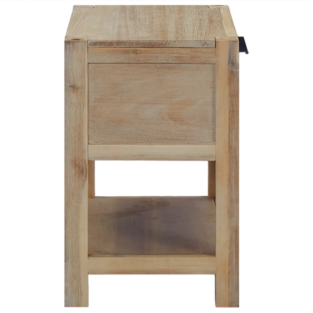 Nachtkastje met lade 40x30x48 cm massief acaciahout is nu te koop bij PeponiXL, paradijselijk wonen!