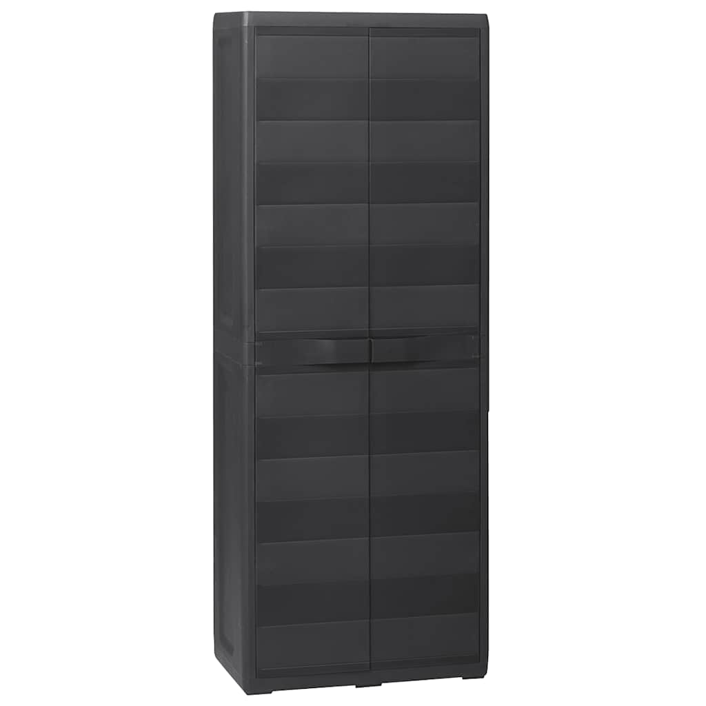 Tuinkast met 3 schappen zwart is nu te koop bij PeponiXL, paradijselijk wonen!
