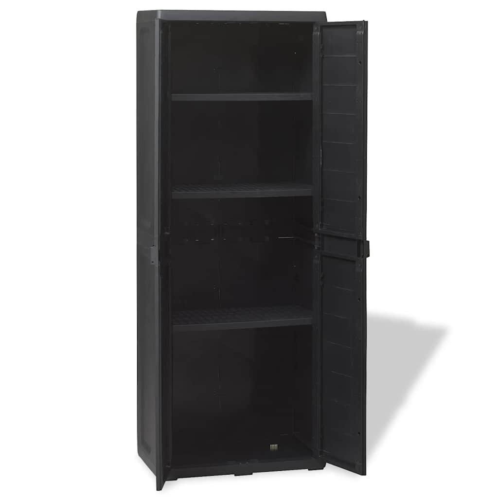Tuinkast met 3 schappen zwart is nu te koop bij PeponiXL, paradijselijk wonen!