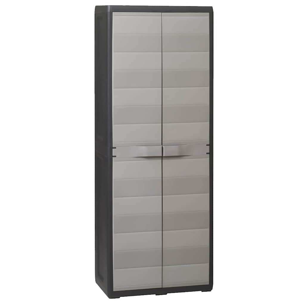 Tuinkast met 3 schappen zwart en grijs is nu te koop bij PeponiXL, paradijselijk wonen!