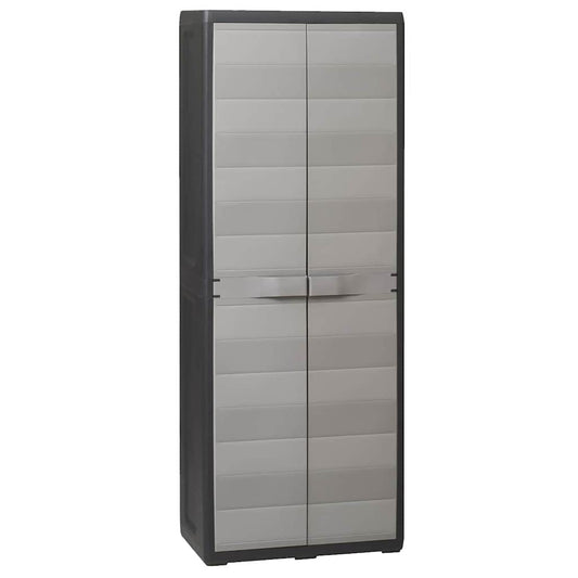 Tuinkast met 3 schappen zwart en grijs is nu te koop bij PeponiXL, paradijselijk wonen!