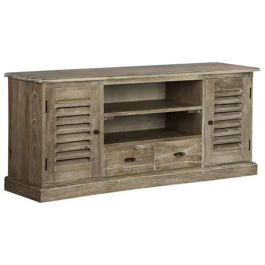 Tv-meubel 145x35x60 cm massief mindihout is nu te koop bij PeponiXL, paradijselijk wonen!