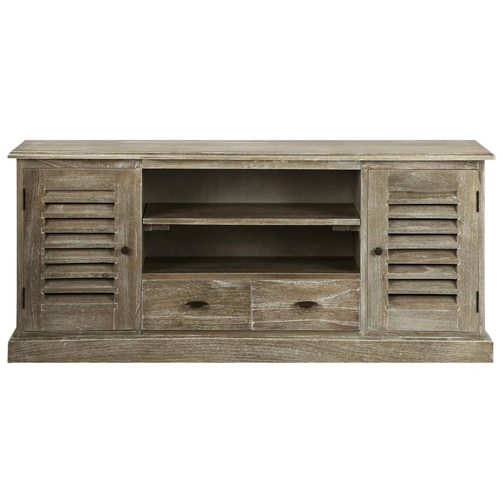 Tv-meubel 145x35x60 cm massief mindihout is nu te koop bij PeponiXL, paradijselijk wonen!