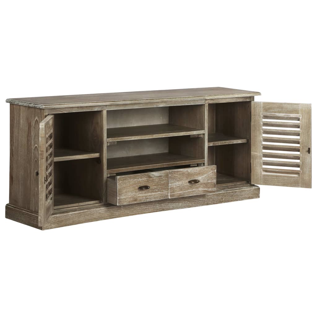 Tv-meubel 145x35x60 cm massief mindihout is nu te koop bij PeponiXL, paradijselijk wonen!