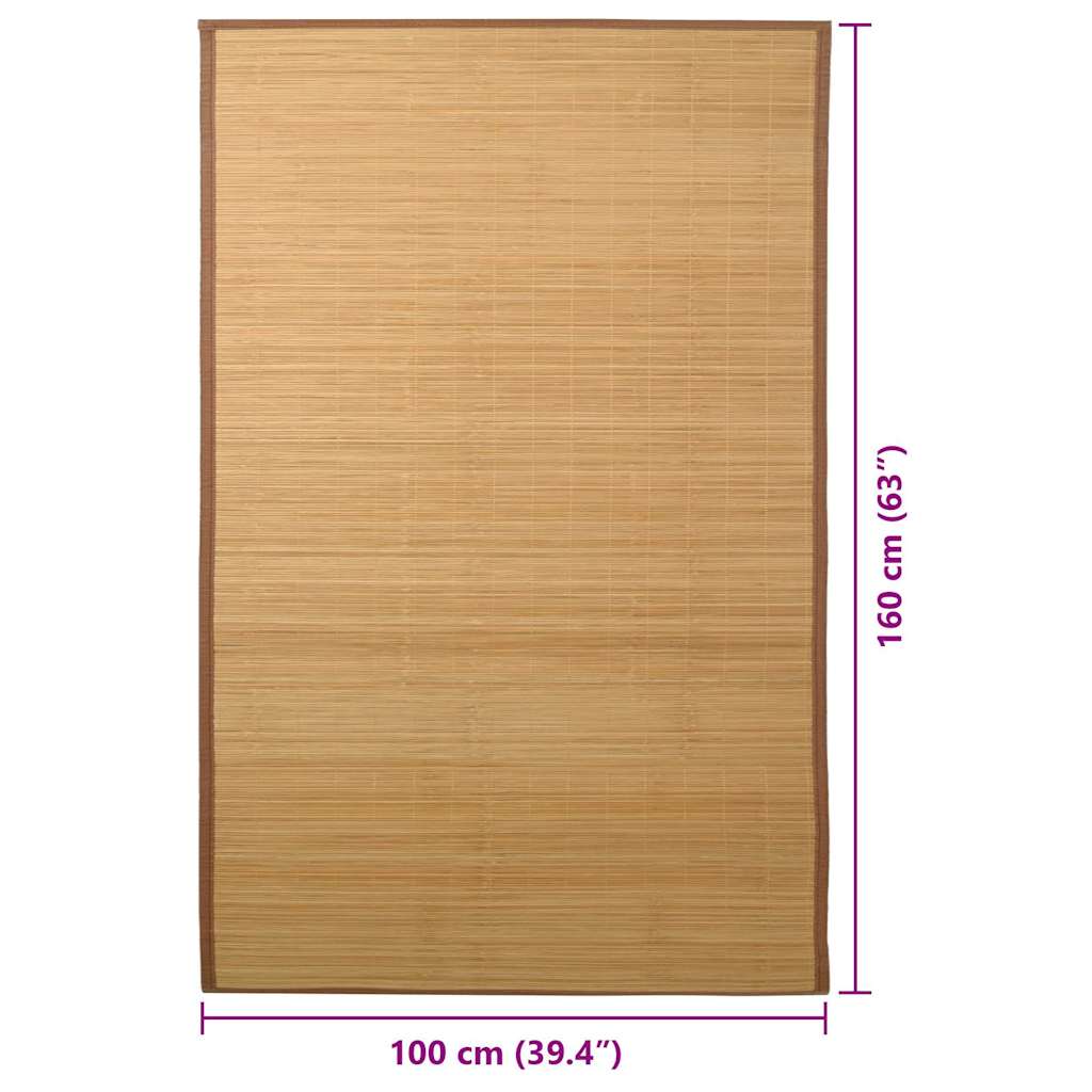 Tapijt 100x160 cm bamboe bruin is nu te koop bij PeponiXL, paradijselijk wonen!