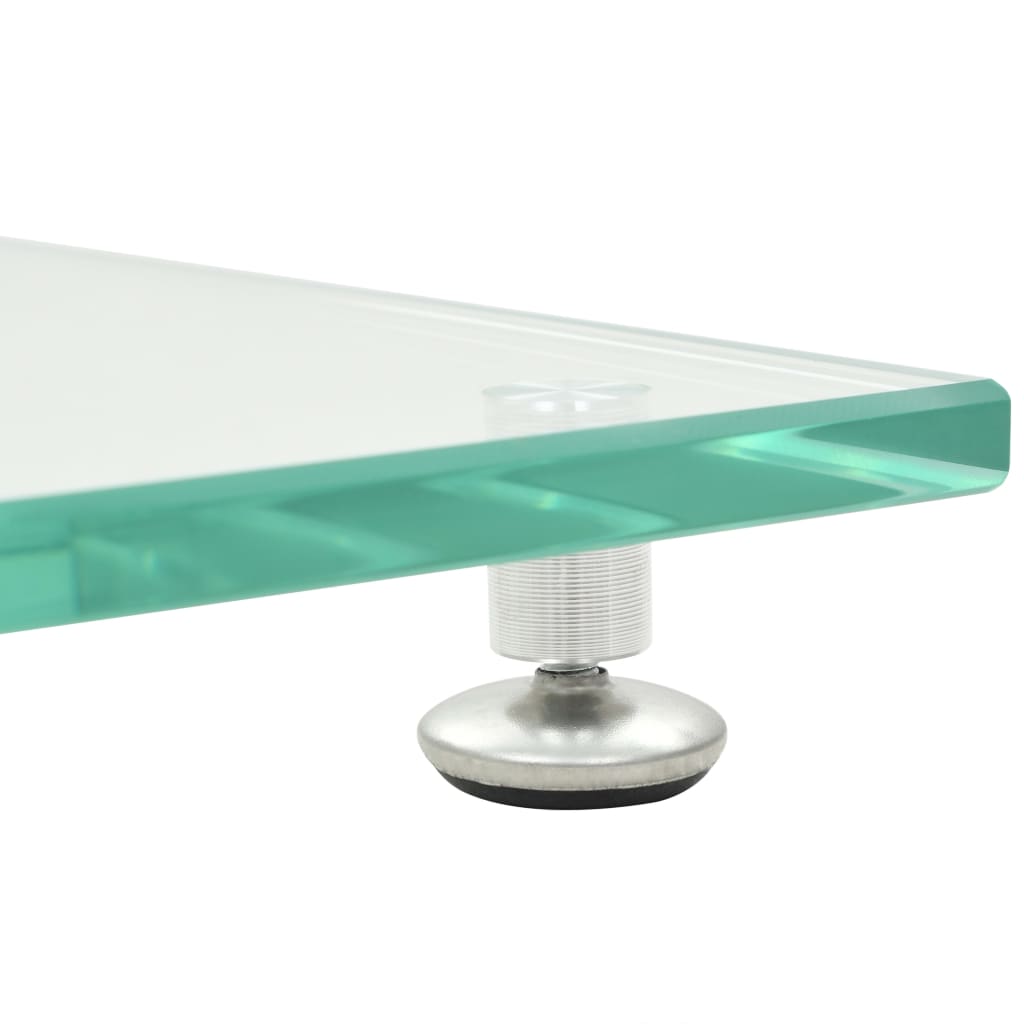 Speakerstandaarden zuil-ontwerp gehard glas zilver 2 st is nu te koop bij PeponiXL, paradijselijk wonen!