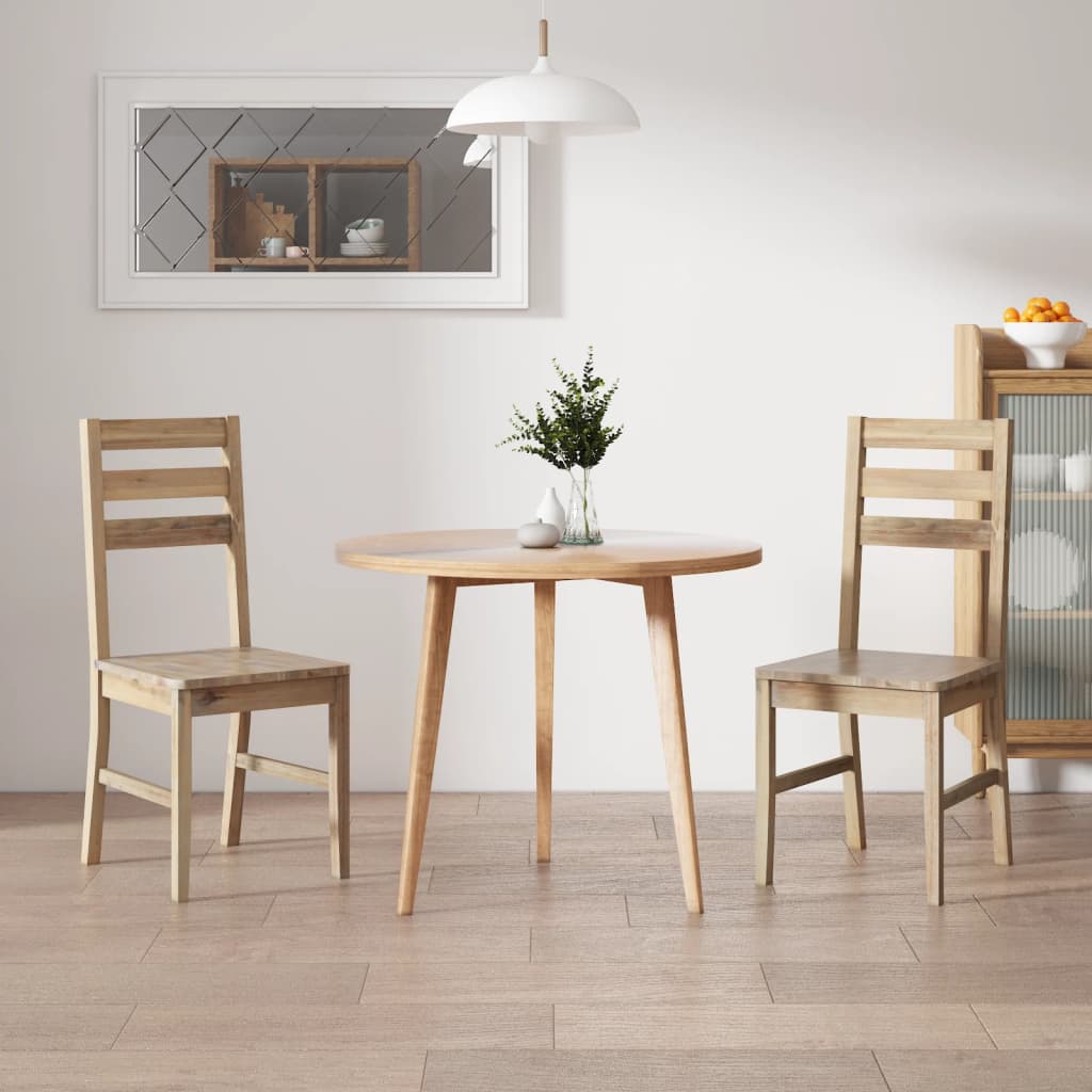 Eetkamerstoelen 2 st massief acaciahout is nu te koop bij PeponiXL, paradijselijk wonen!
