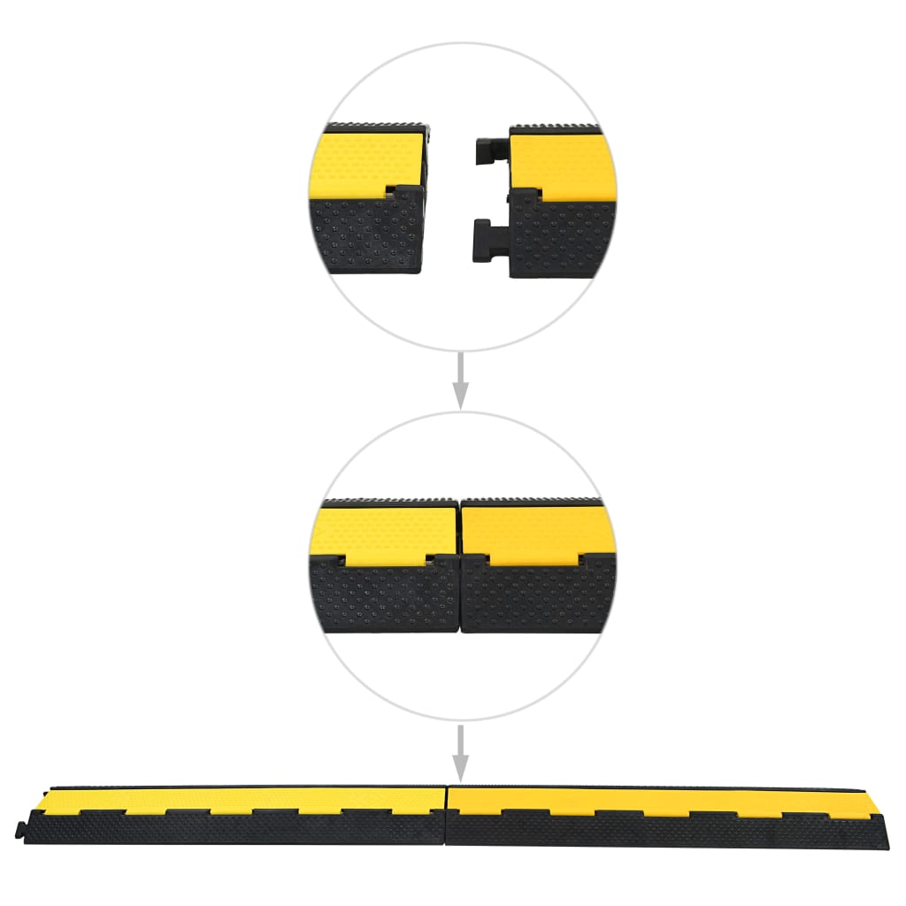 Kabelbeschermer drempels 2 tunnels 101,5 cm rubber 4 st is nu te koop bij PeponiXL, paradijselijk wonen!