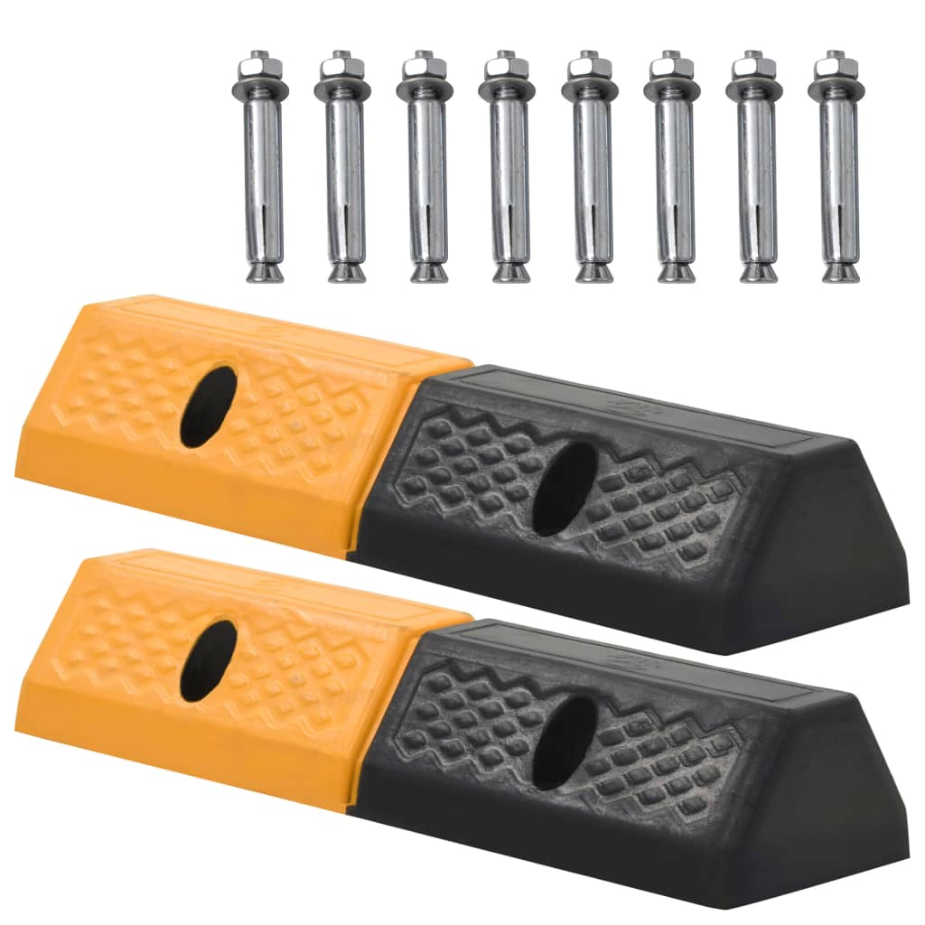 Parkeerblokken 49x15x9 cm rubber 2 st is nu te koop bij PeponiXL, paradijselijk wonen!
