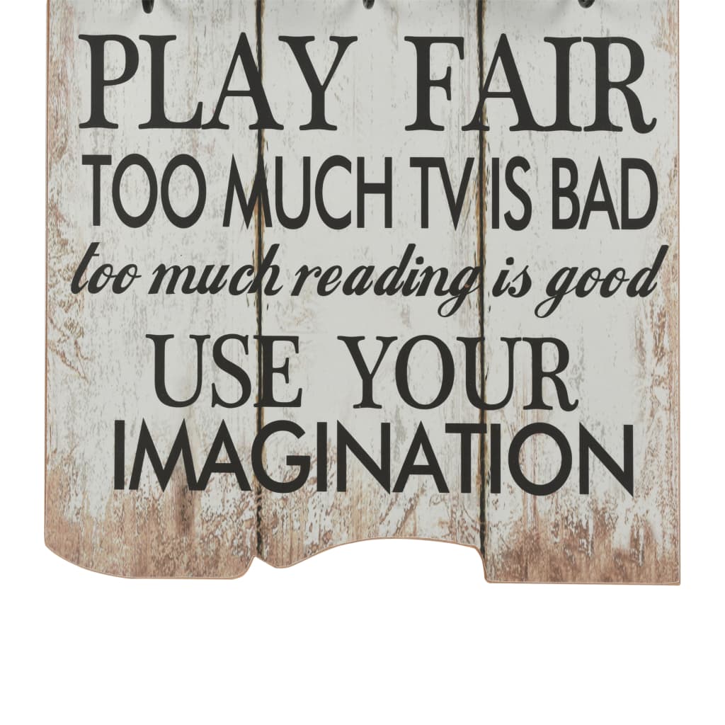 Wandkapstok met 6 haken THANK YOU 120x40 cm is nu te koop bij PeponiXL, paradijselijk wonen!