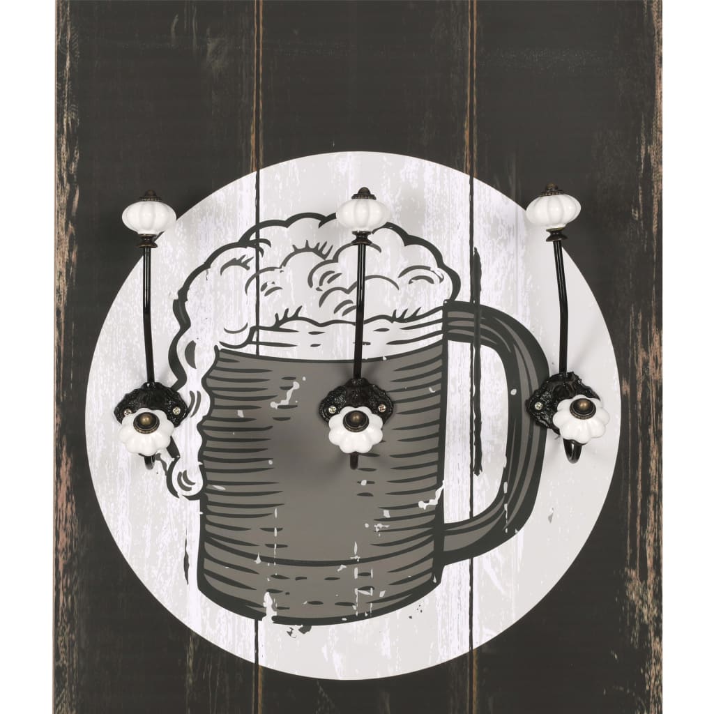 Wandkapstok met 6 haken 120x40 cm is nu te koop bij PeponiXL, paradijselijk wonen!