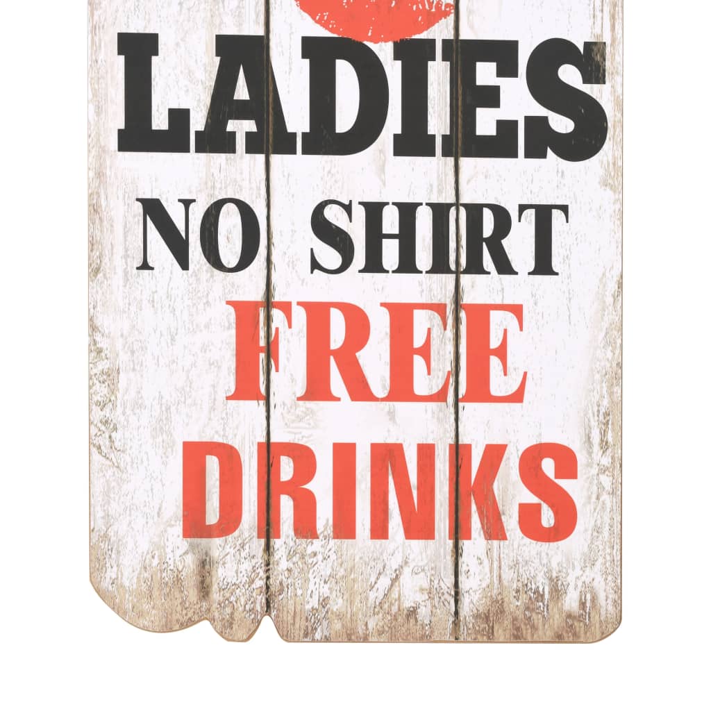 Wandkapstok met 6 haken MEN LADIES 120x40 cm is nu te koop bij PeponiXL, paradijselijk wonen!