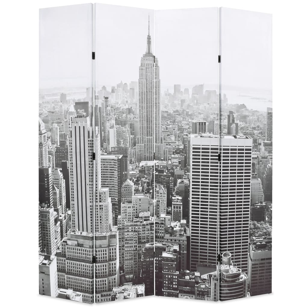Kamerscherm New York bij daglicht 160x170 cm zwart en wit is nu te koop bij PeponiXL, paradijselijk wonen!