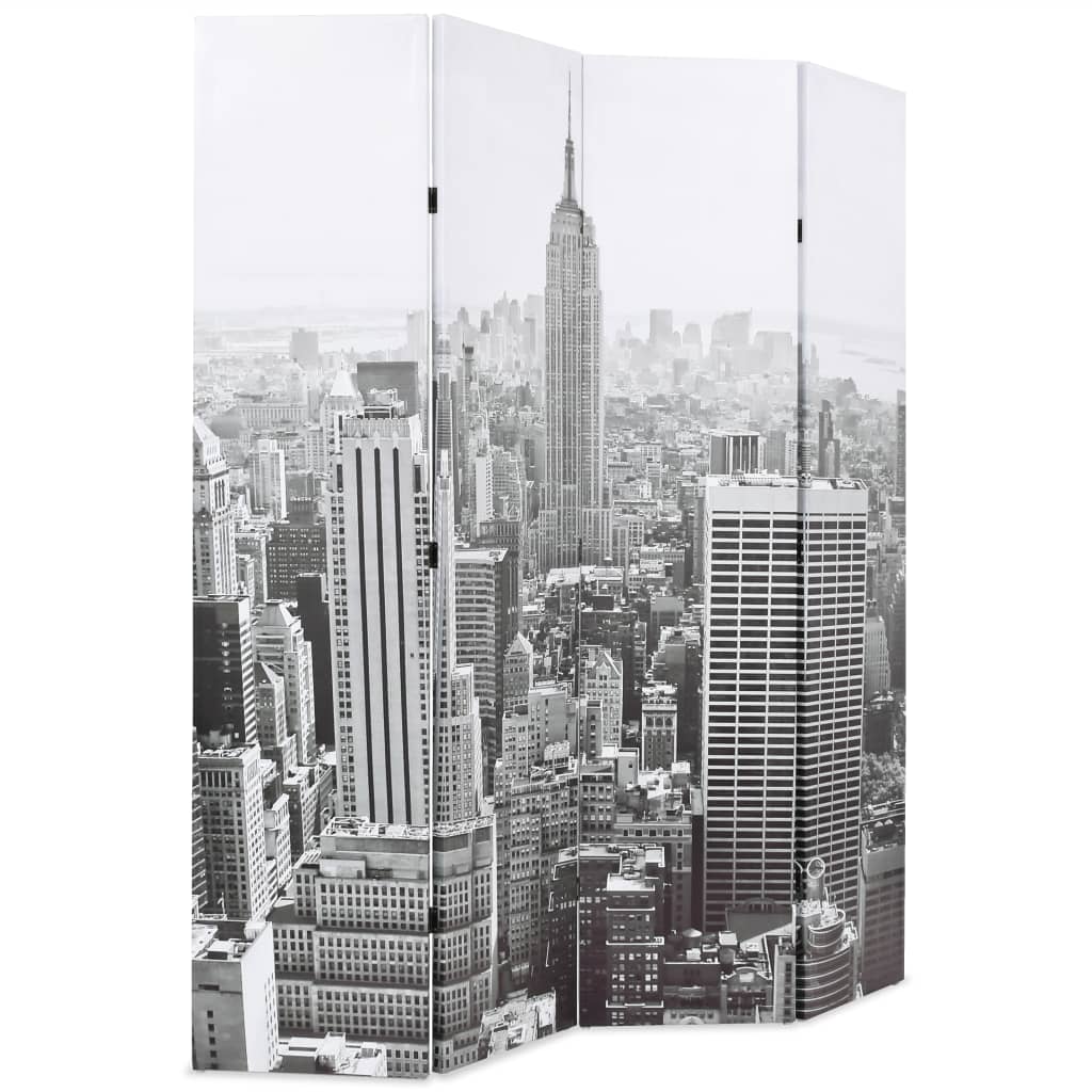 Kamerscherm New York bij daglicht 160x170 cm zwart en wit is nu te koop bij PeponiXL, paradijselijk wonen!