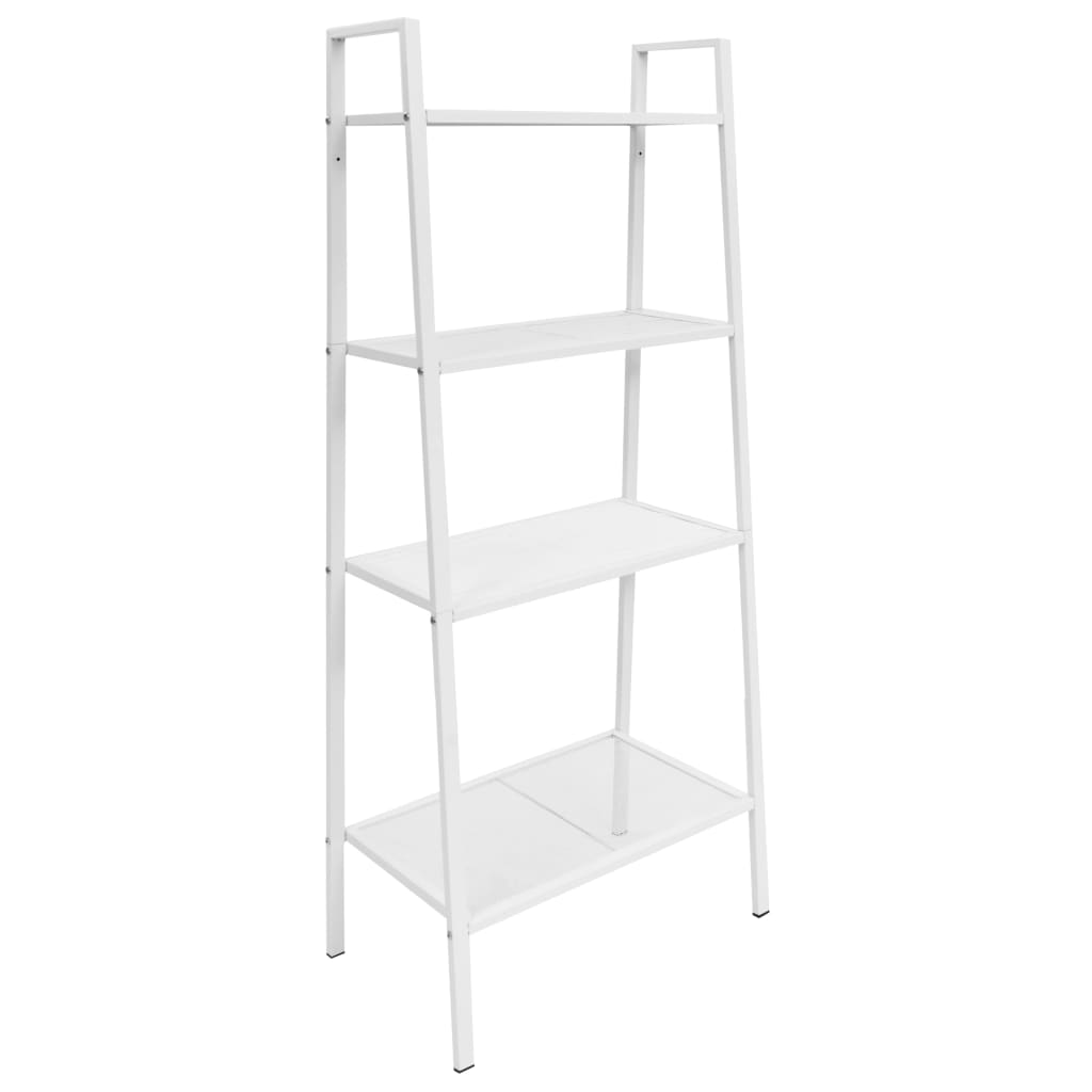 Ladder boekenkast 4 schappen metaal wit is nu te koop bij PeponiXL, paradijselijk wonen!