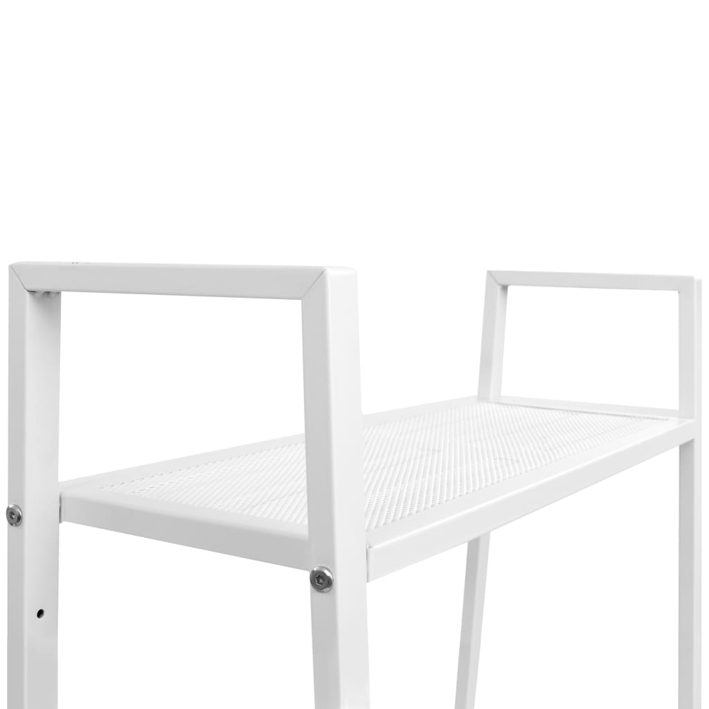 Ladder boekenkast 4 schappen metaal wit is nu te koop bij PeponiXL, paradijselijk wonen!