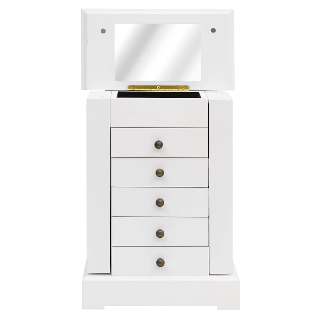 Sieradenkastje met spiegel 25x13,5x34 cm MDF is nu te koop bij PeponiXL, paradijselijk wonen!