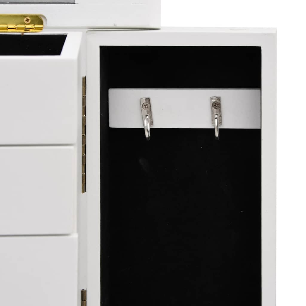 Sieradenkastje met spiegel 25x13,5x34 cm MDF is nu te koop bij PeponiXL, paradijselijk wonen!