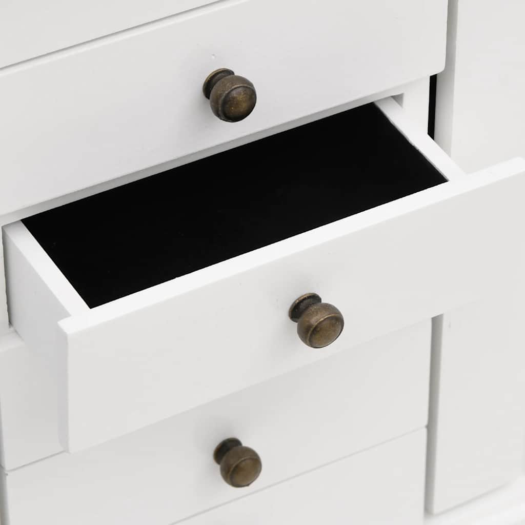 Sieradenkastje met spiegel 25x13,5x34 cm MDF is nu te koop bij PeponiXL, paradijselijk wonen!