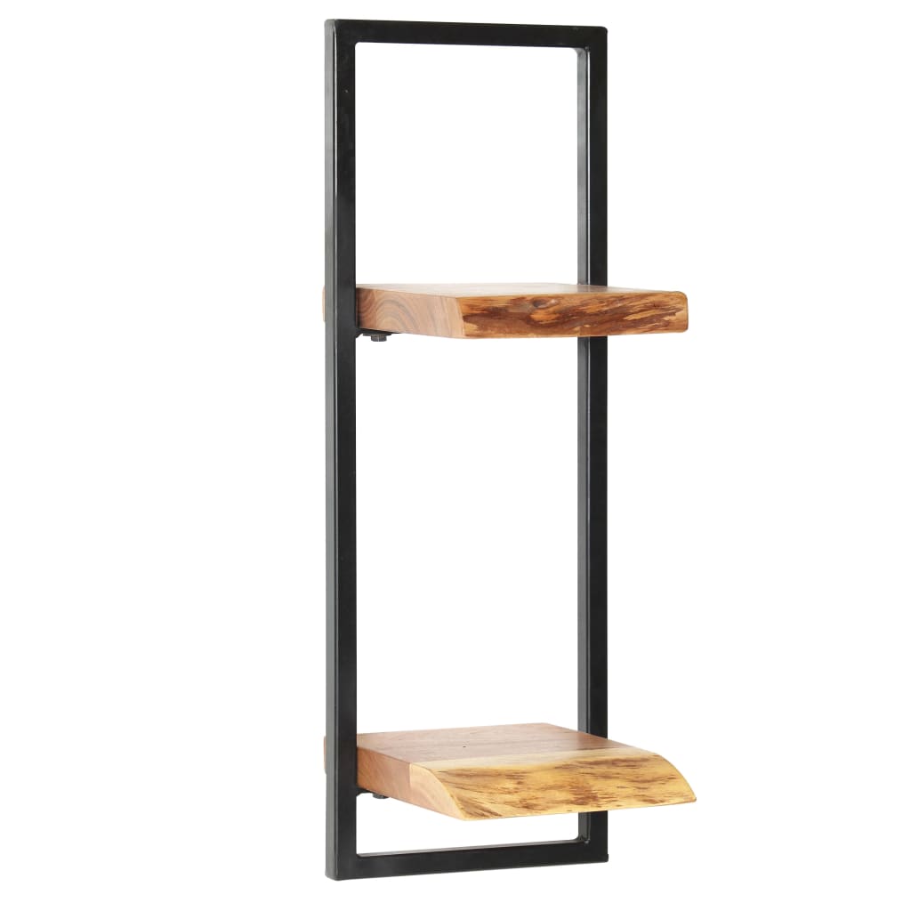 5-delige Wandschappenset massief acaciahout en staal is nu te koop bij PeponiXL, paradijselijk wonen!