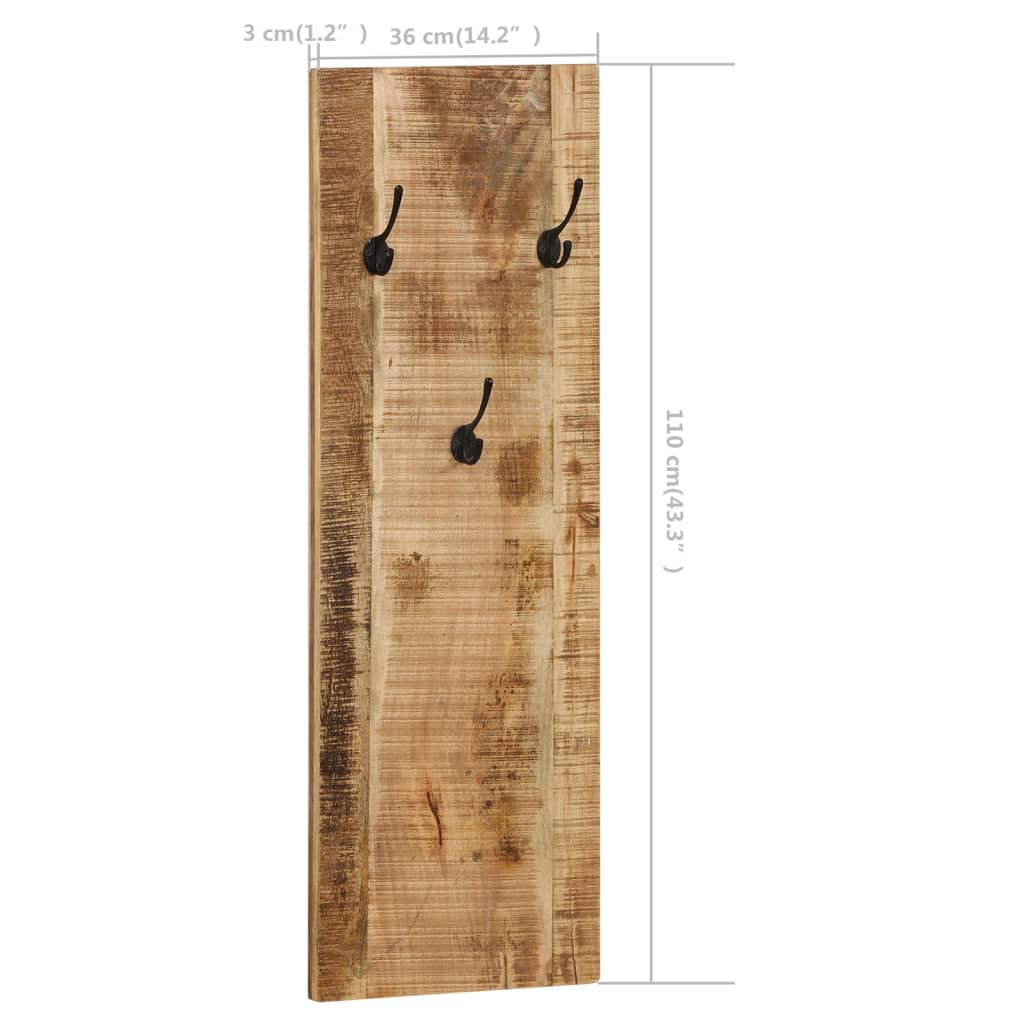 Wandkapstokken 2 st 36x110x3 cm massief mangohout is nu te koop bij PeponiXL, paradijselijk wonen!