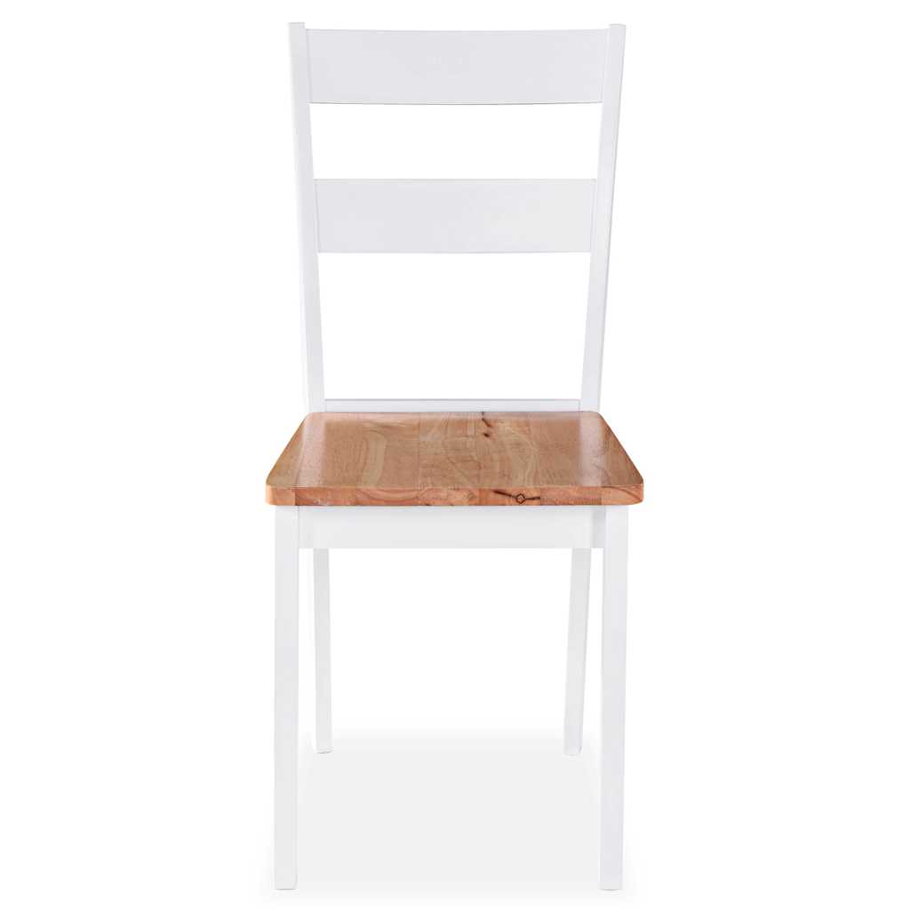 Eetkamerstoelen 6 st massief rubberwood wit is nu te koop bij PeponiXL, paradijselijk wonen!