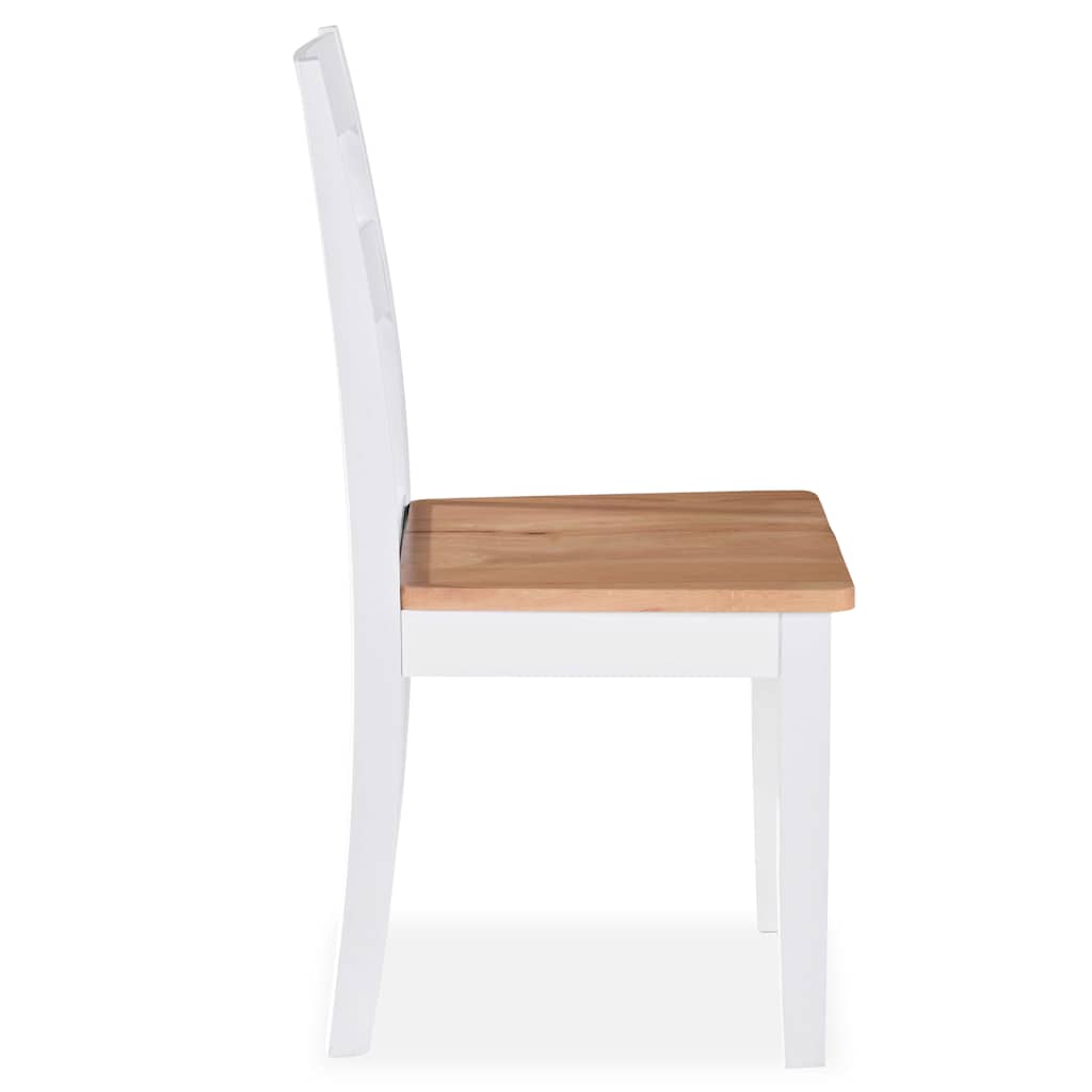 Eetkamerstoelen 6 st massief rubberwood wit is nu te koop bij PeponiXL, paradijselijk wonen!