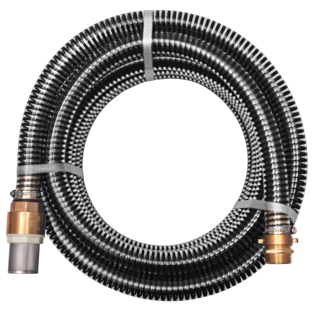 Zuigslang met messing koppelingen 15 m 25 mm zwart is nu te koop bij PeponiXL, paradijselijk wonen!