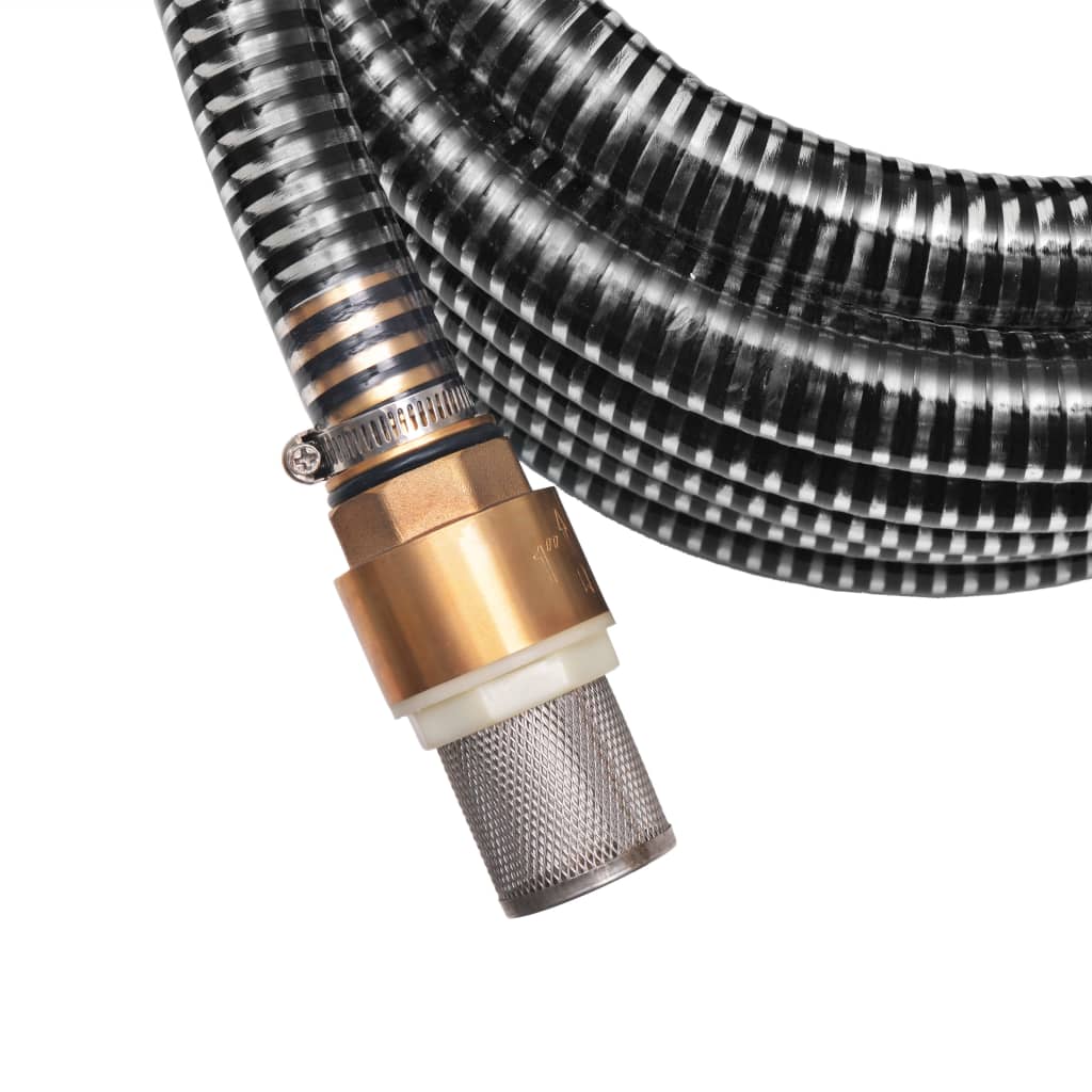 Zuigslang met messing koppelingen 15 m 25 mm zwart is nu te koop bij PeponiXL, paradijselijk wonen!