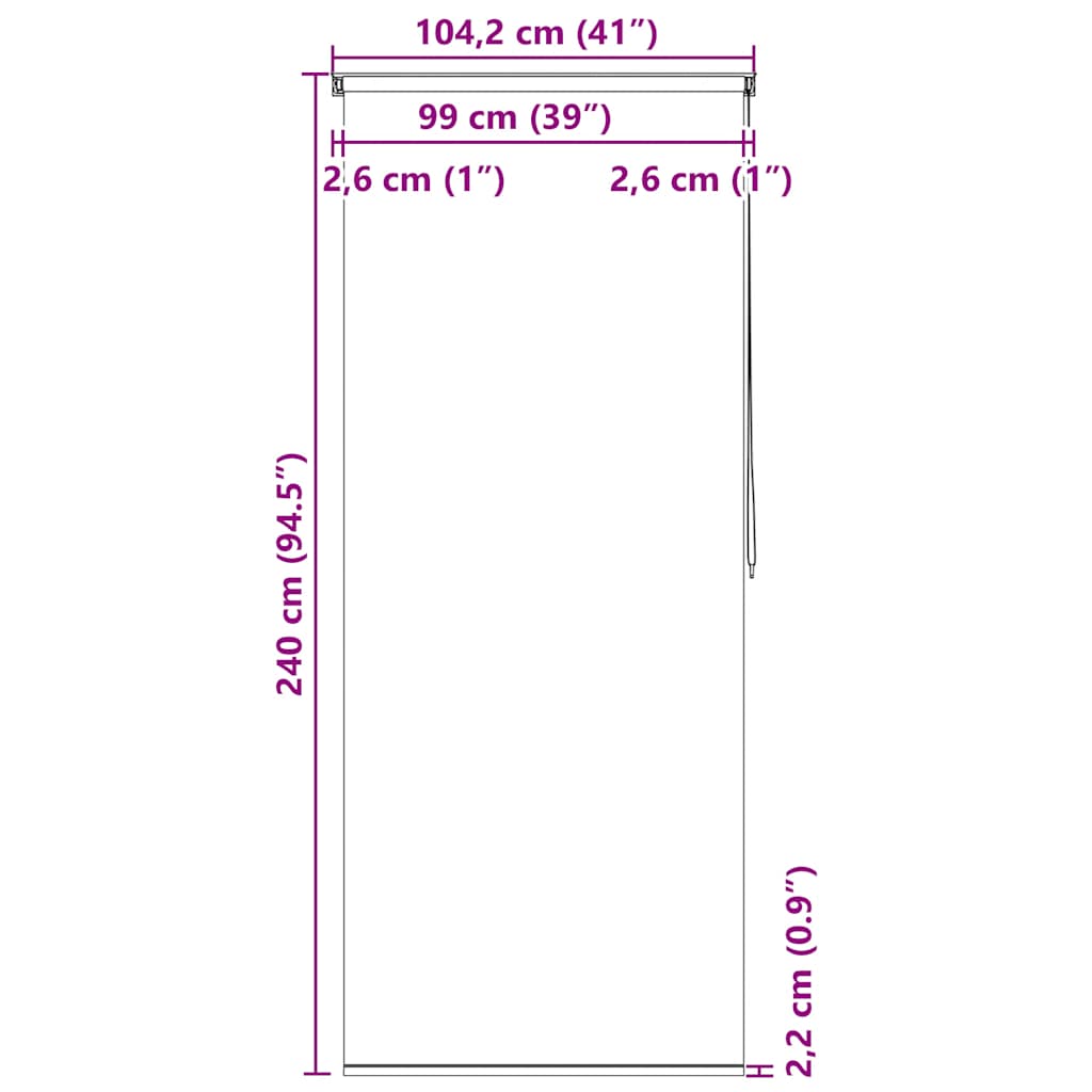 Rolgordijn voor douche 100x240 cm vierkant is nu te koop bij PeponiXL, paradijselijk wonen!
