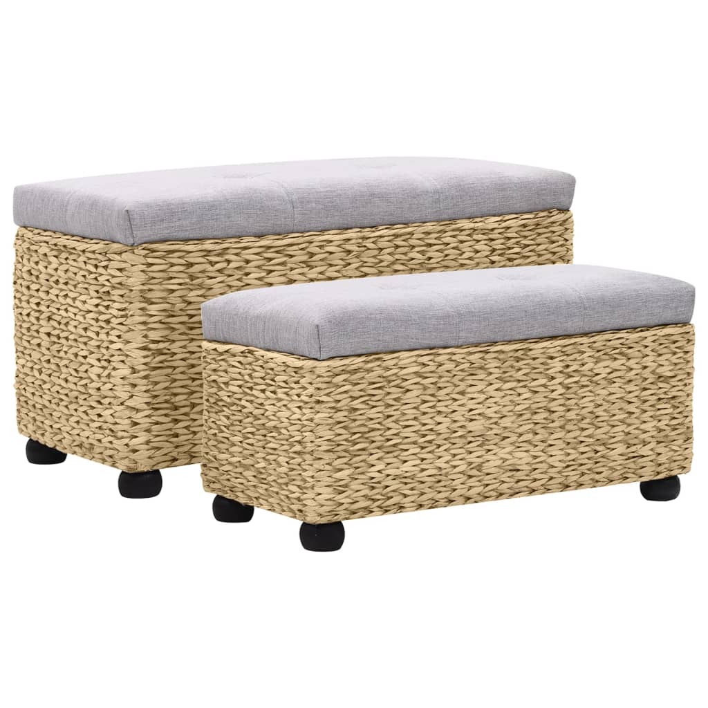 2-delig Bankstel zeegras grijs is nu te koop bij PeponiXL, paradijselijk wonen!