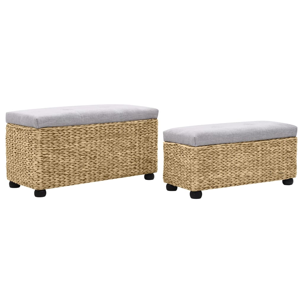 2-delig Bankstel zeegras grijs is nu te koop bij PeponiXL, paradijselijk wonen!