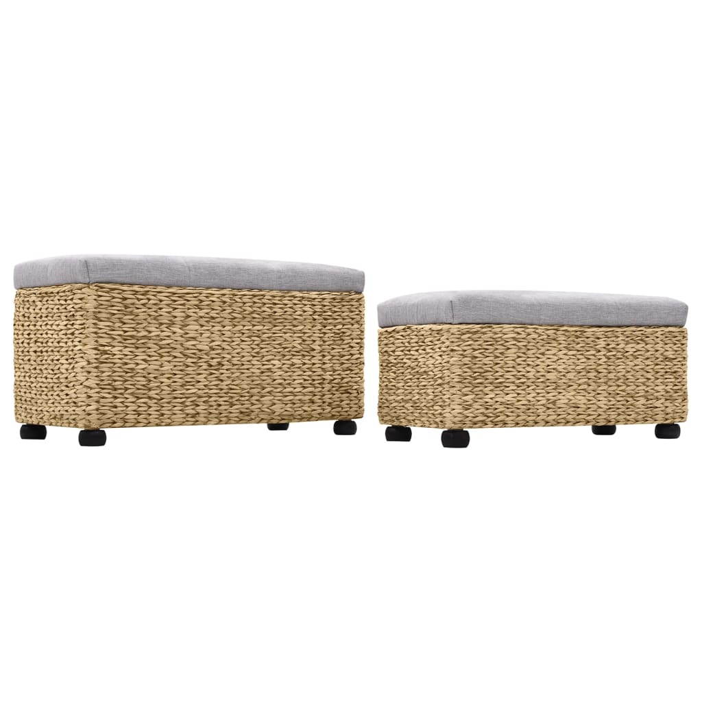 2-delig Bankstel zeegras grijs is nu te koop bij PeponiXL, paradijselijk wonen!