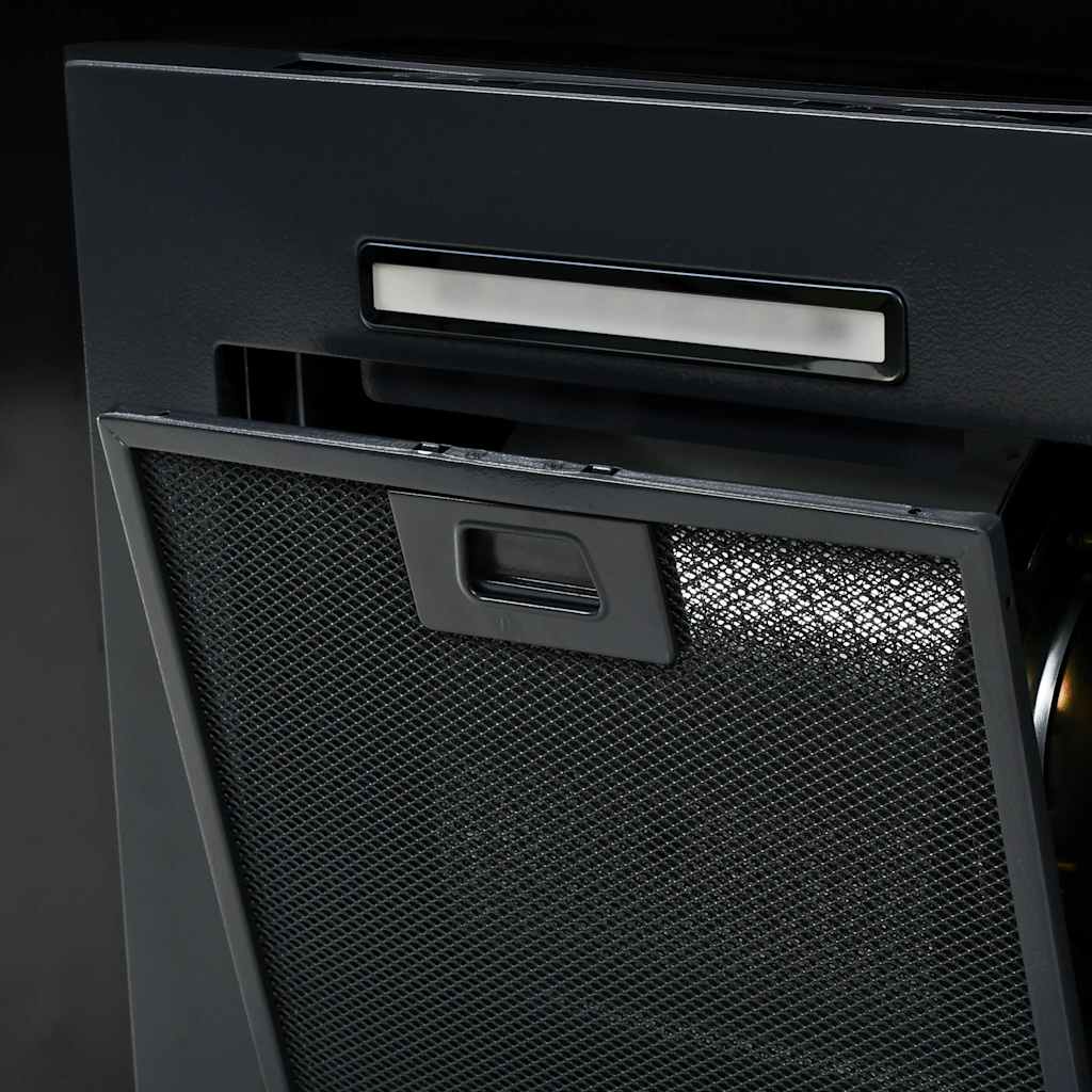 Wandafzuigkap 756 m³/u 60 cm roestvrij staal zwart is nu te koop bij PeponiXL, paradijselijk wonen!