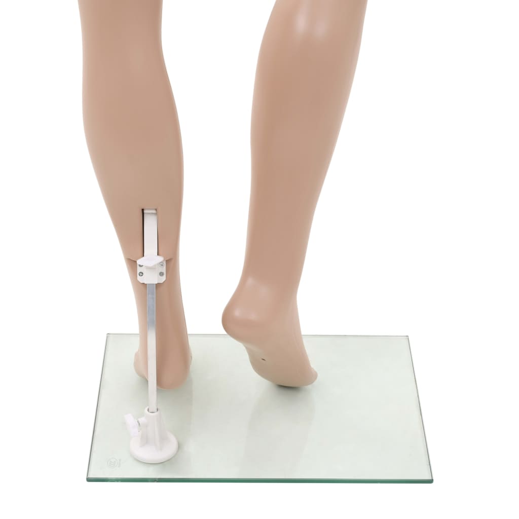 Etalagepop sexy vrouw met glazen voet 180 cm beige is nu te koop bij PeponiXL, paradijselijk wonen!