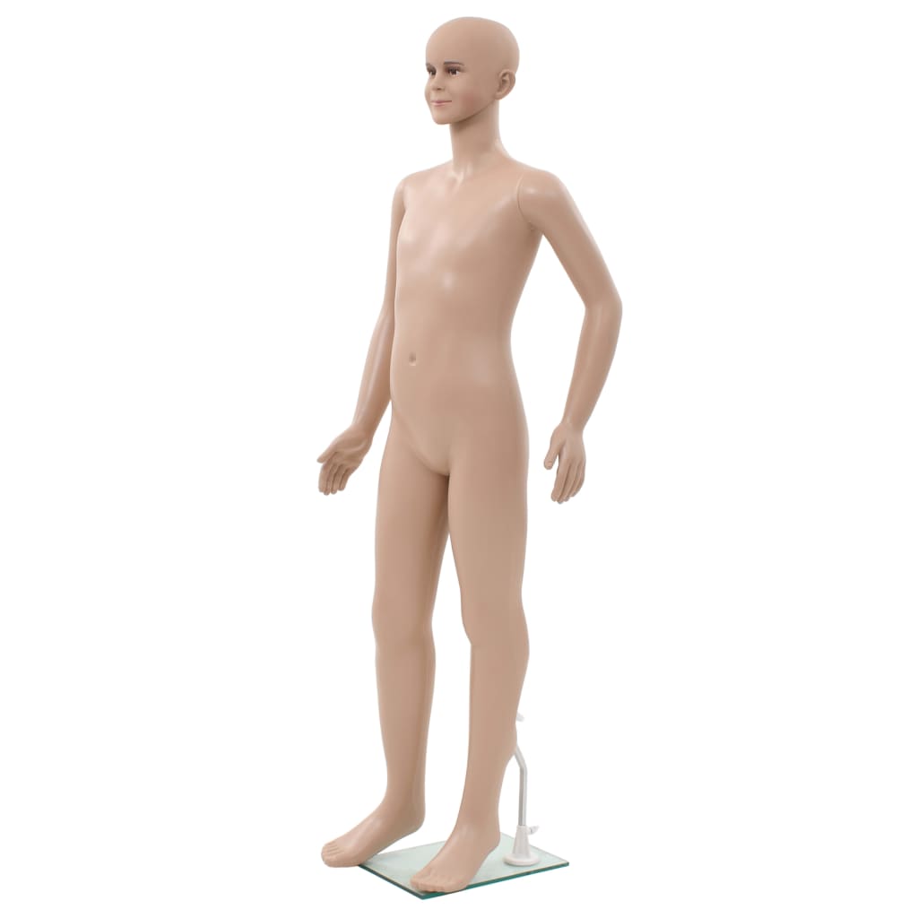 Etalagepop kind met glazen voet 140 cm beige is nu te koop bij PeponiXL, paradijselijk wonen!