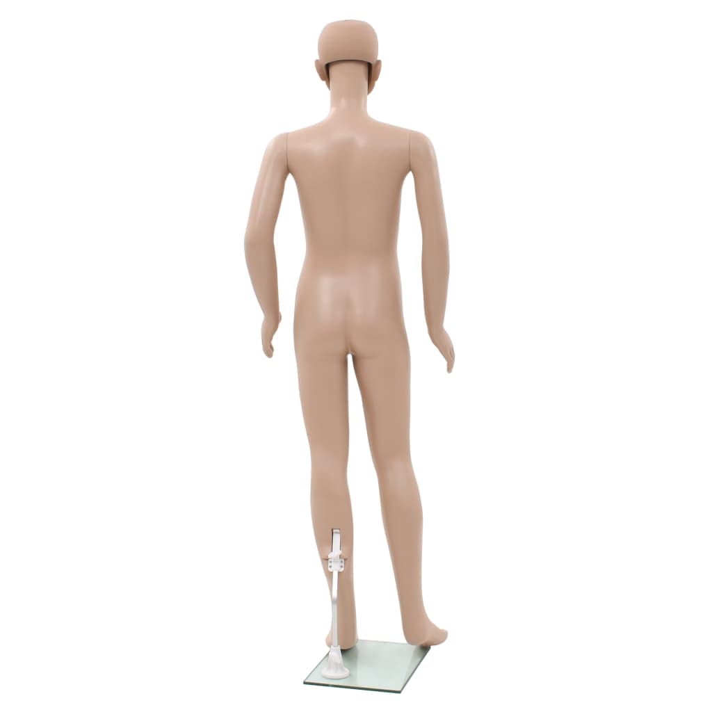 Etalagepop kind met glazen voet 140 cm beige is nu te koop bij PeponiXL, paradijselijk wonen!