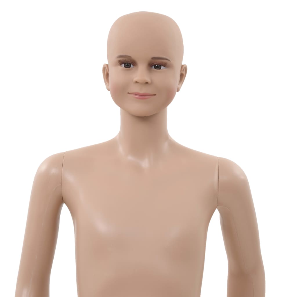Etalagepop kind met glazen voet 140 cm beige is nu te koop bij PeponiXL, paradijselijk wonen!