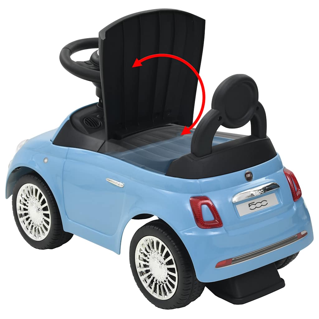 Loopauto Fiat 500 blauw is nu te koop bij PeponiXL, paradijselijk wonen!