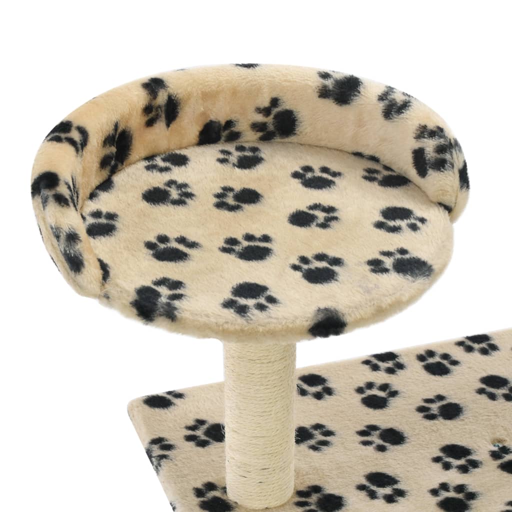 Kattenkrabpaal met sisal krabpalen 95 cm pootafdrukken beige is nu te koop bij PeponiXL, paradijselijk wonen!