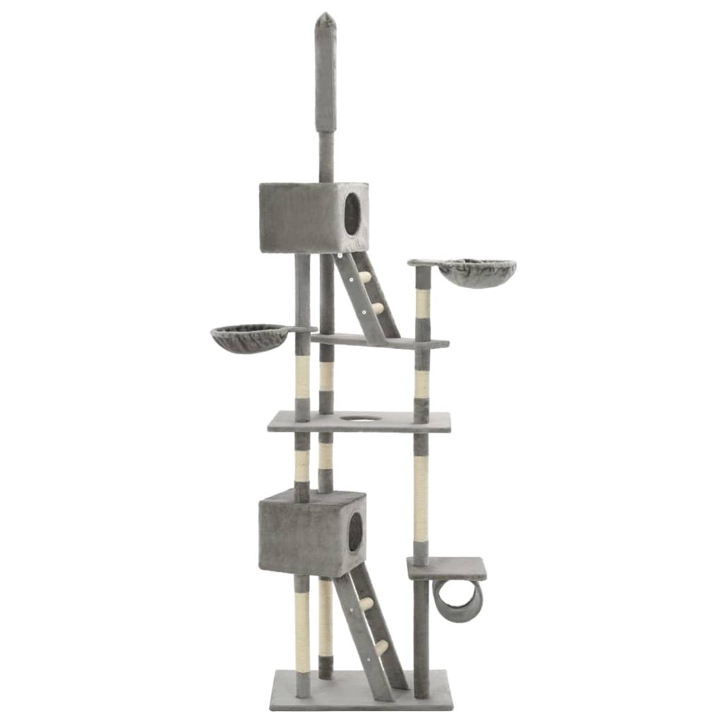 Kattenkrabpaal met sisal krabpalen 230-260 cm grijs is nu te koop bij PeponiXL, paradijselijk wonen!